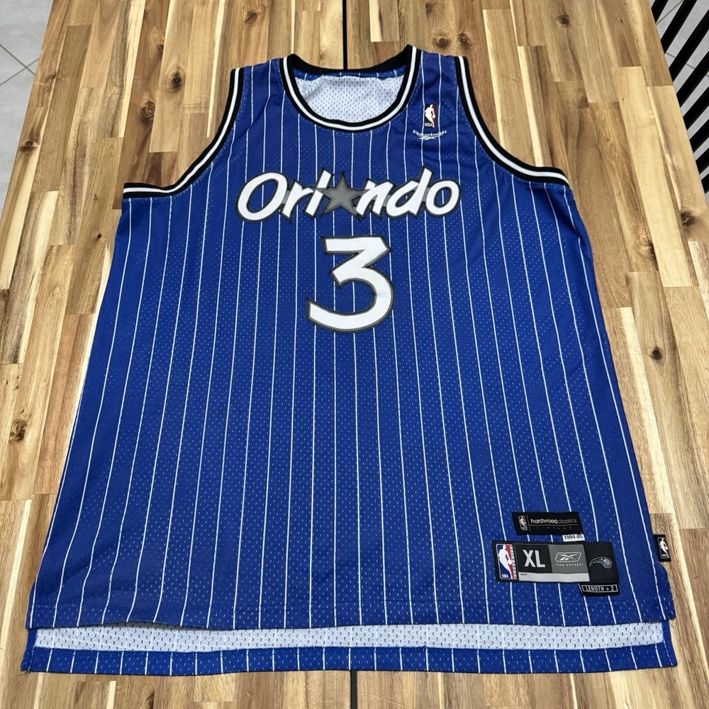 Steve Francis Jersey Mens XL Reebok Blue Orlando Magic Pinstripe Hardwood NBA